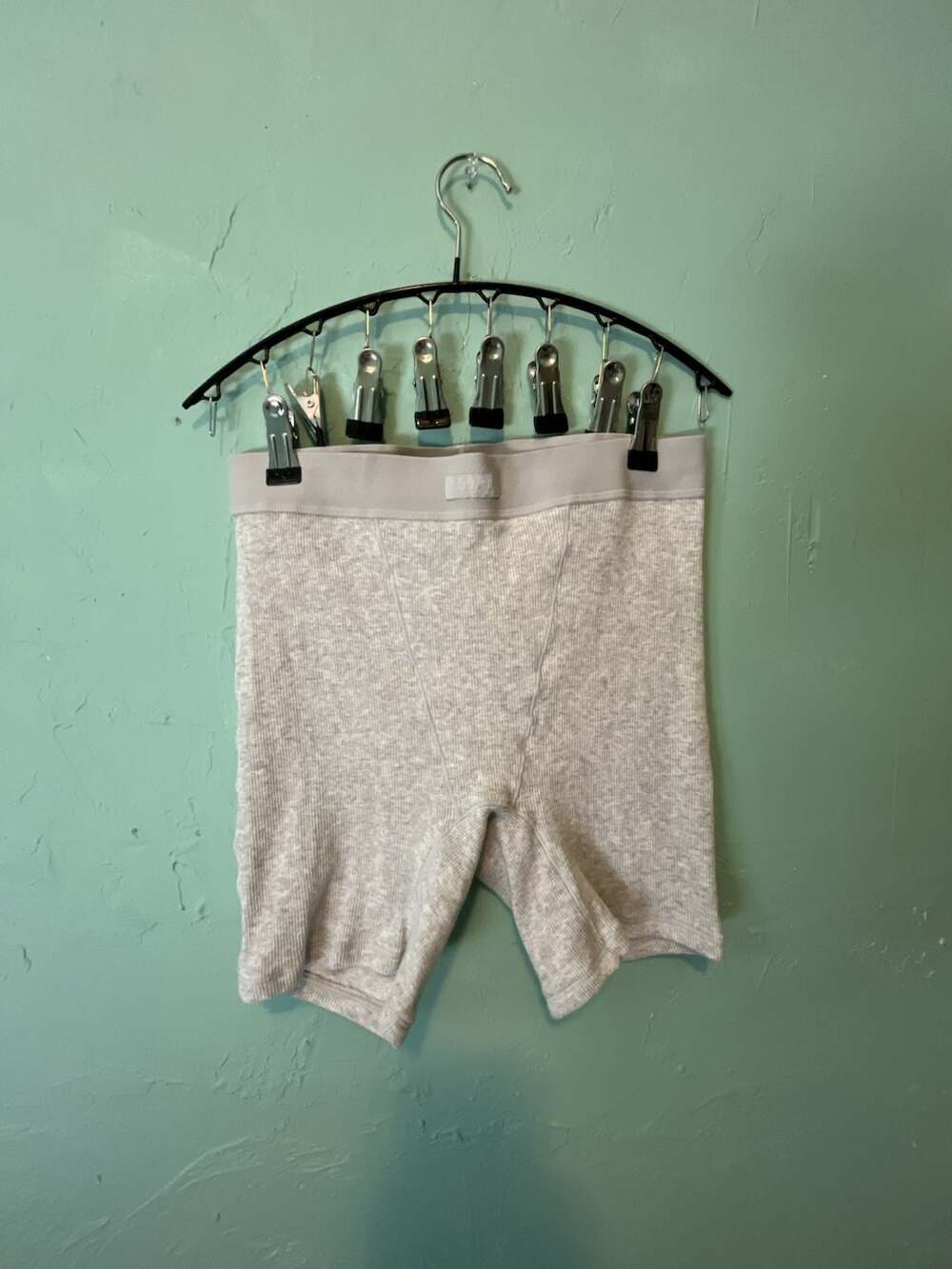 SKIMS Heather Grey Cotton Rib Boxer Briefs Size S